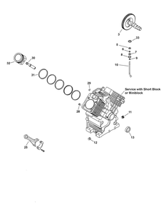 Kohler Ch640-3053 Crankcase Diagram and Parts List for 46G 4X4-1H013H-1H294H-37BCD010 Cub Cadet Lawn Tractor Accessories